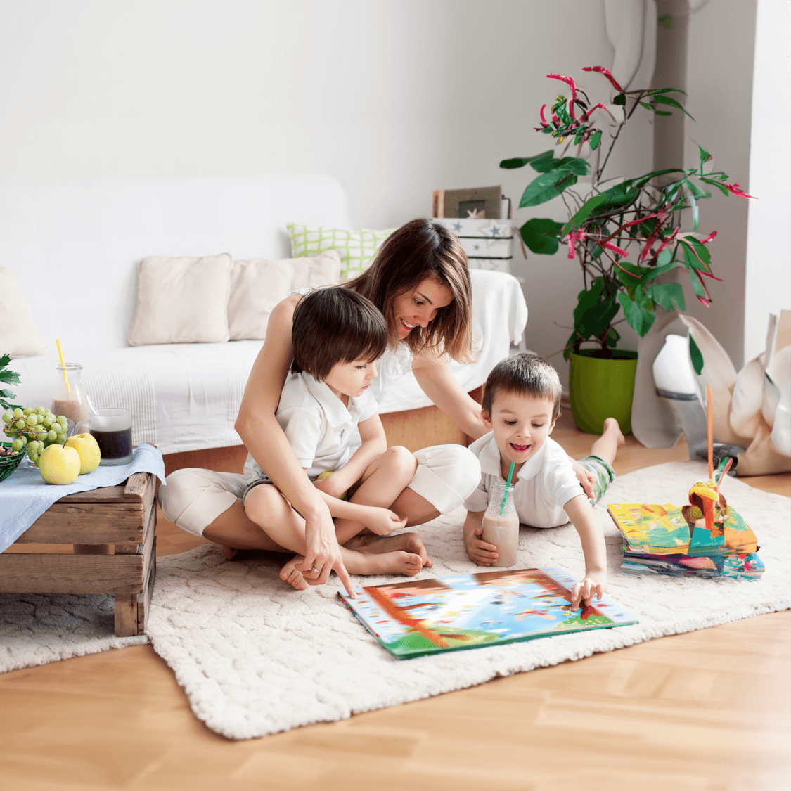 Sára je doma s dětmi