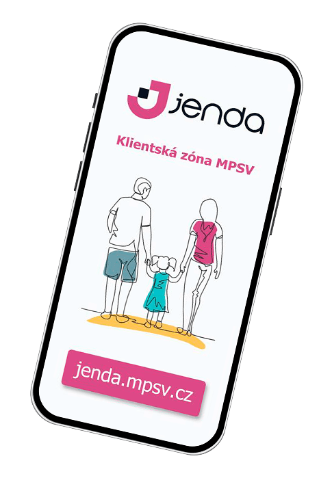 Jenda - Klientská zóna s odkazem na jenda.mpsv.cz